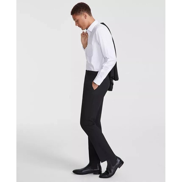 DKNY Men's Modern Fit‎ Nested 2-piece Suit Black 44L Pants 37Wx32L E06771 - Picture 3 of 7